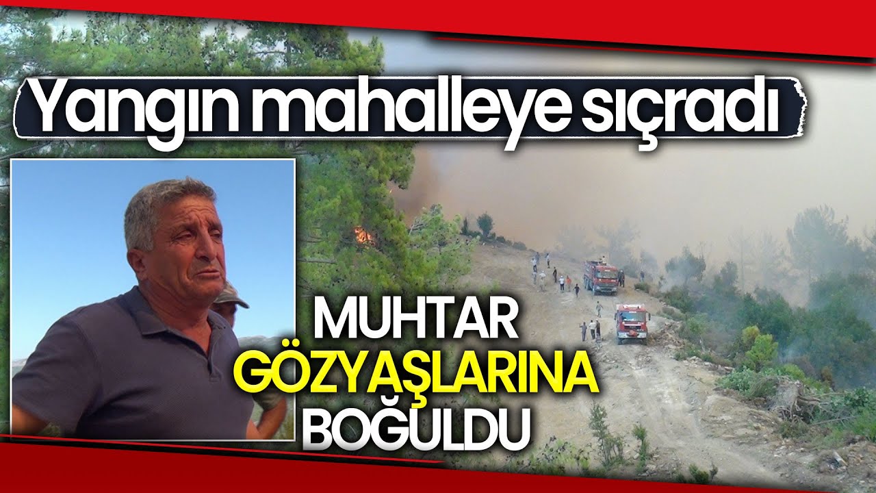 Mahallesine Sıçrayan Orman Yangını Muhtarı Gözyaşlarına Boğdu