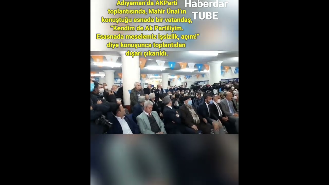 Mahir Ünal’ın konuştuğu esnada bir vatandaş: Kendim'de Ak Partiliyim. Esas meselemiz işsizlik, açım!