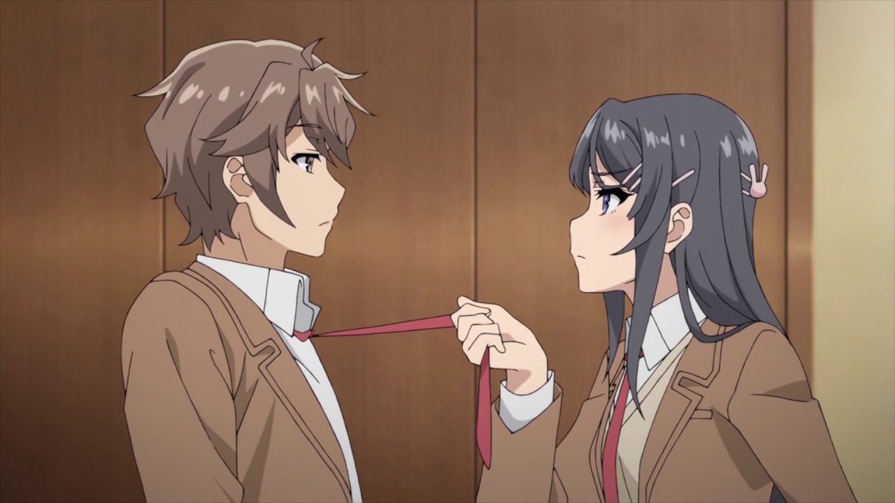 Mai pull Sakuta's necktie Twixtor