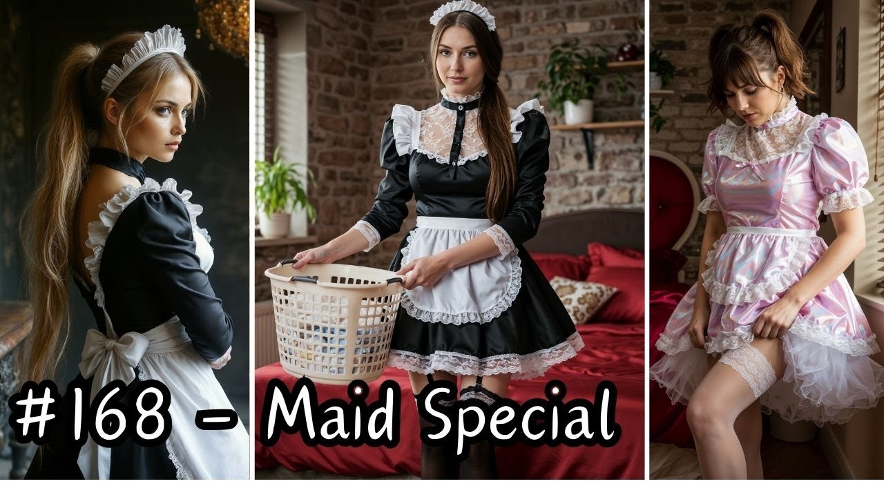 Maid Special: French Maids in Satin [4K] with Animations #maid