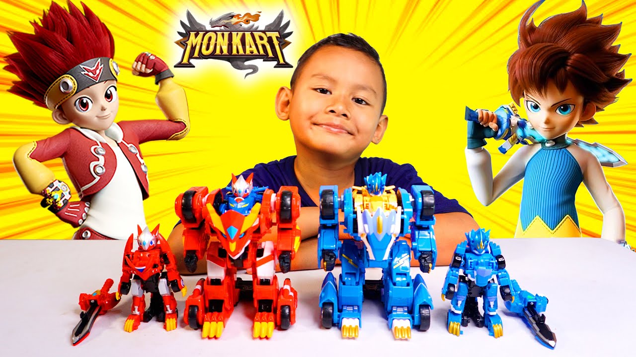 Mainan Monkart Megaroid Vs Bitroid (Draka dan Leo) - Monkart Bahasa Indonesia RTV