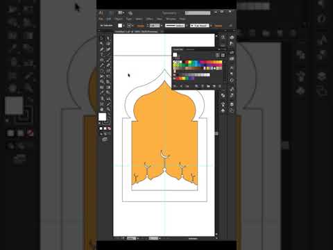Make a Simple Mosque Frame Vector Image | Adobe Illustrator Tutorials