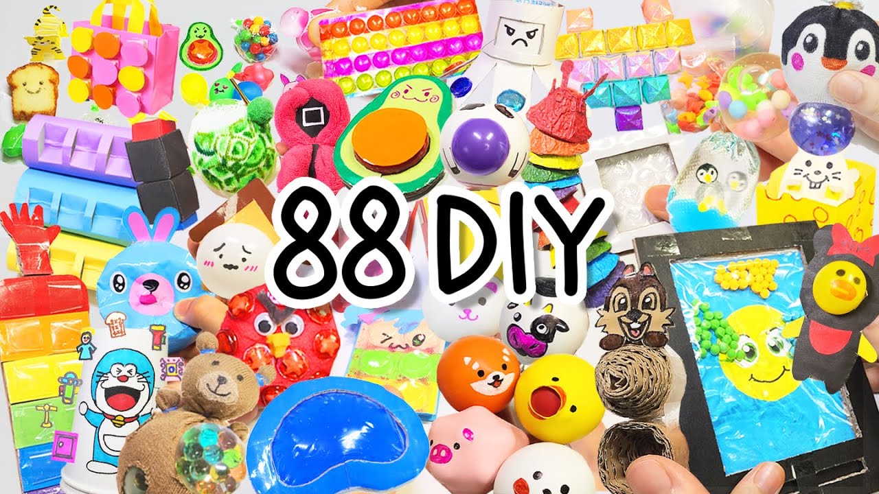 🎨Making 88 Fitget Toys 🎨 | 47 video collections | 88 DIY Fidget Toys