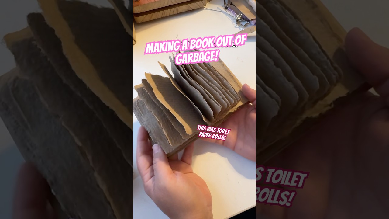Making a book out of garbage! #recycle #bookbinding #papermaking  #papercrafts #sustainability