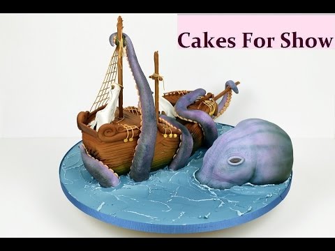Making a Kraken/Ship Cake