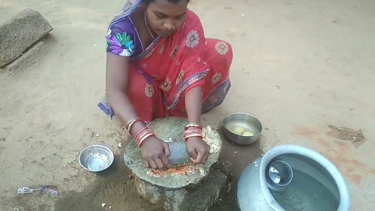 Making dry potato chutney !! sila love marriage