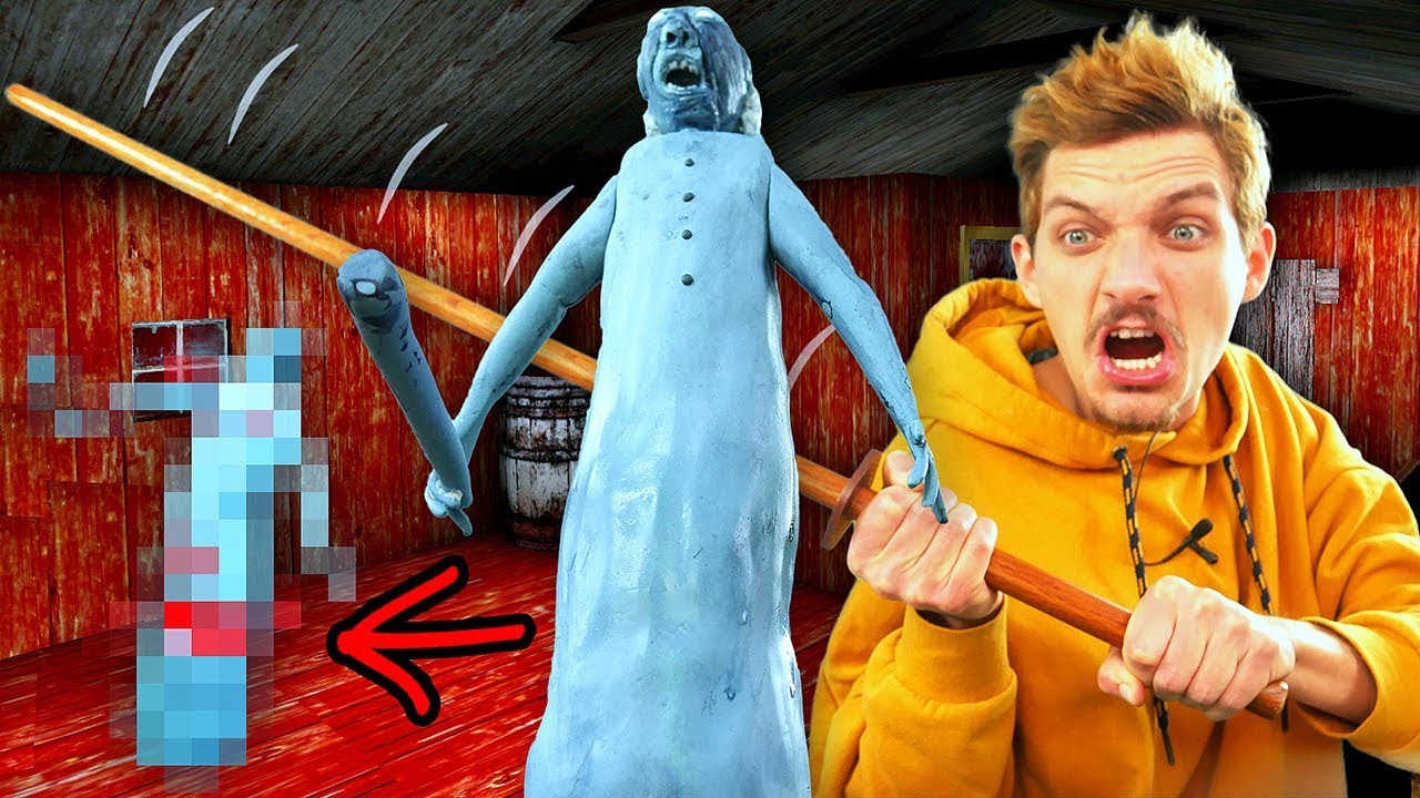 Making FROZEN GRANNY and then Smashing it with Katana!