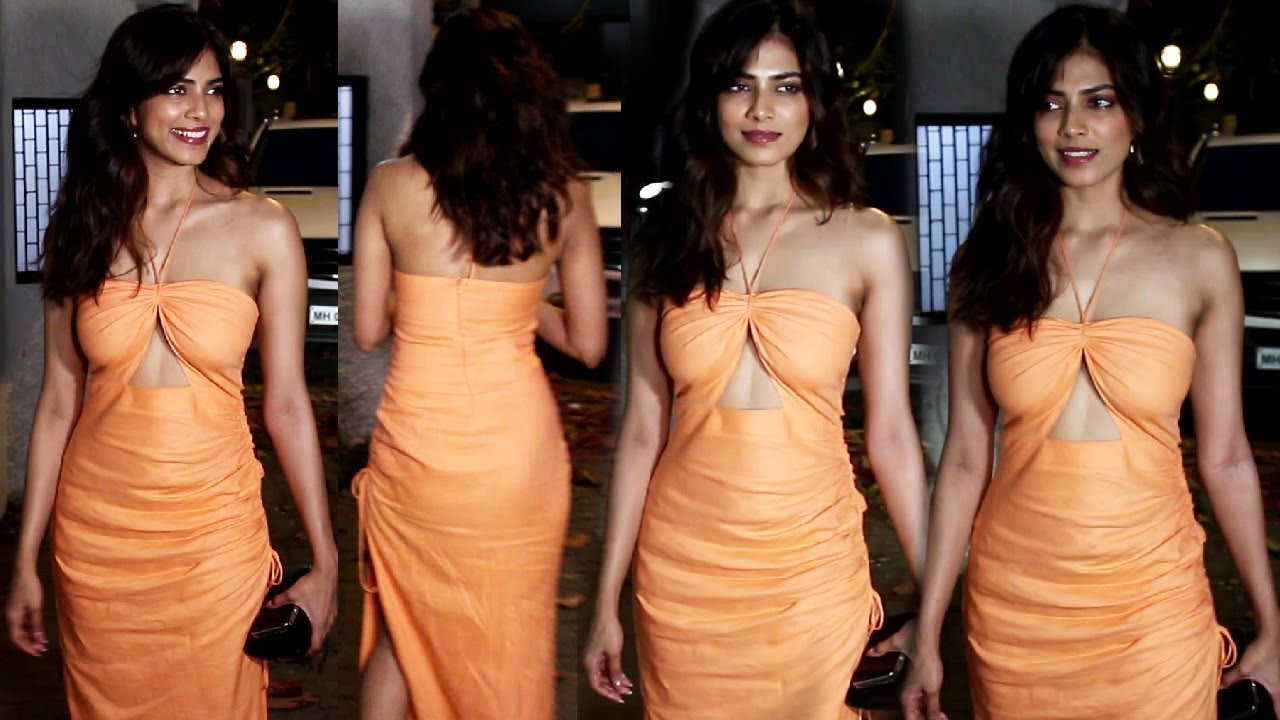 Malavika Mohanan Showing Off Her Deep Cleavage In Off Shulder Dress Snapped At Sardar Udham Singh