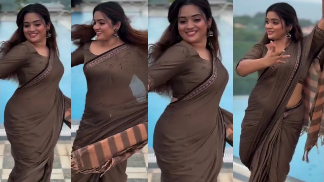 Malayalam Serial Actress Aswathy Rahul Looks Beautiful In Sareee