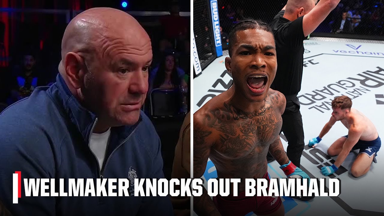 Malcolm Wellmaker sends Adam Bramhald to mat with ridiculous KO | ESPN MMA