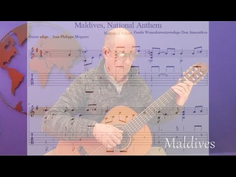 Maldives  guitar only (with map presentation: see « Maldives National Anthem»)