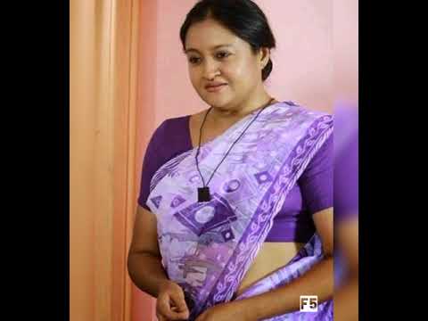 Mallu Actress Geetha Vijayan So Cute in Blue Saree