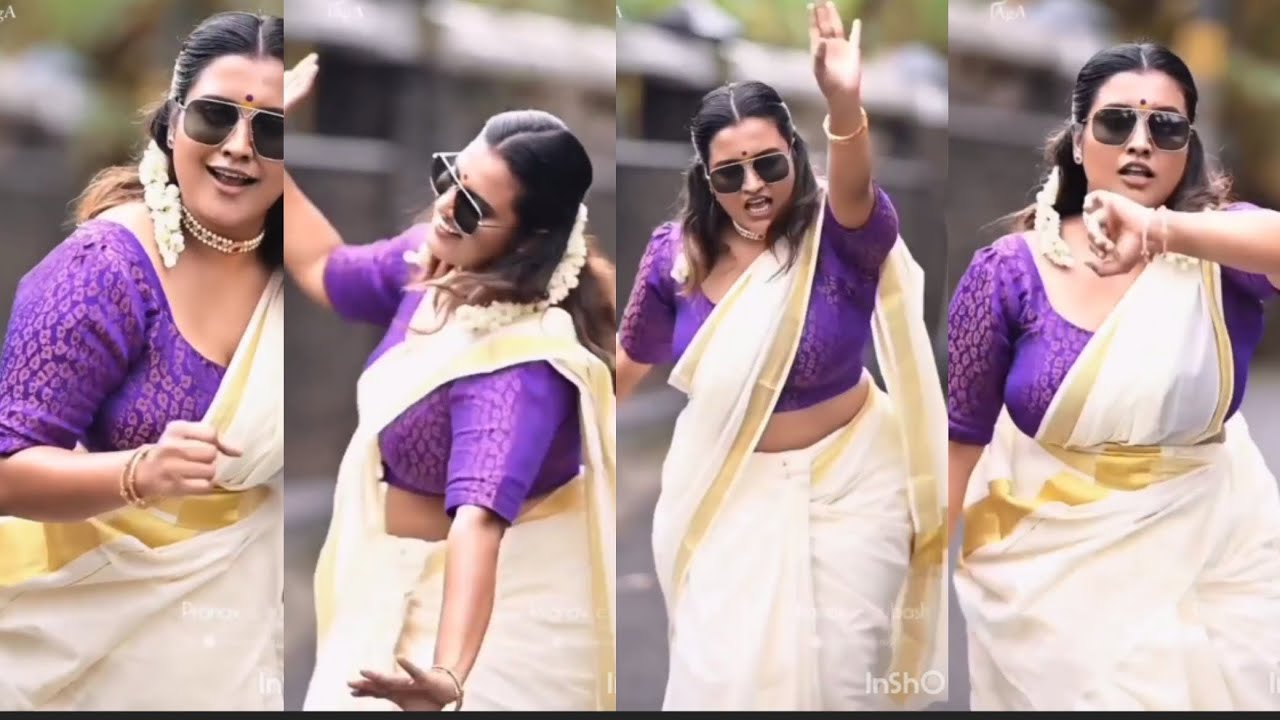 Mallu actress Roshna Ann Roy hot boobs shake in tight blouse 💦🔥 | hot chubby navel 💦 hot body 💦💦💦💦💦💦