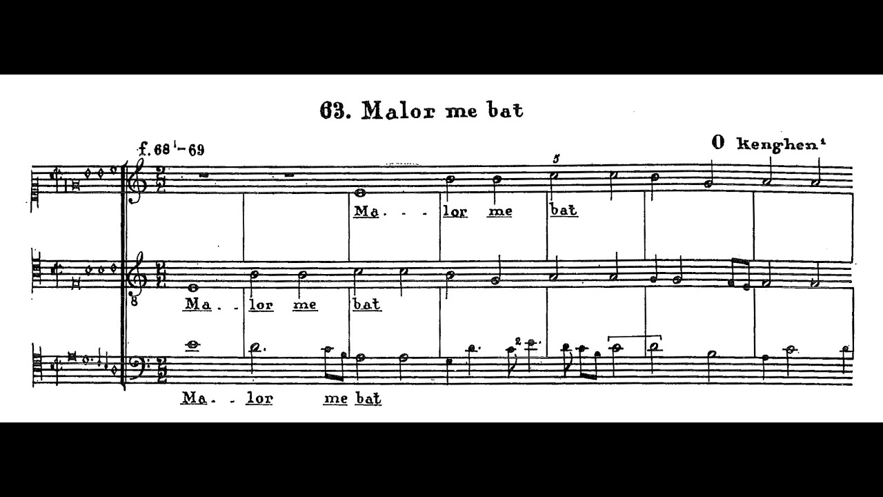 Malor me bat (Malheur me bat) [attributed to Johannes Ockeghem]