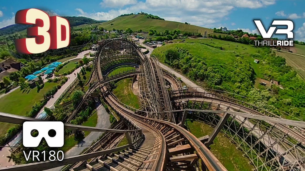 Mammut 3D - An Intense Epic Roller Coaster VR Experience 🤪 first row POV Tripsdrill VR180