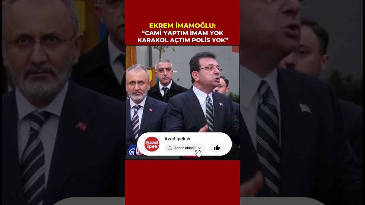 İmamoğlu’ndan partizanlık çıkışı: Cami yaptım imam vermediler, Karakol yaptım, gittik polis yok
