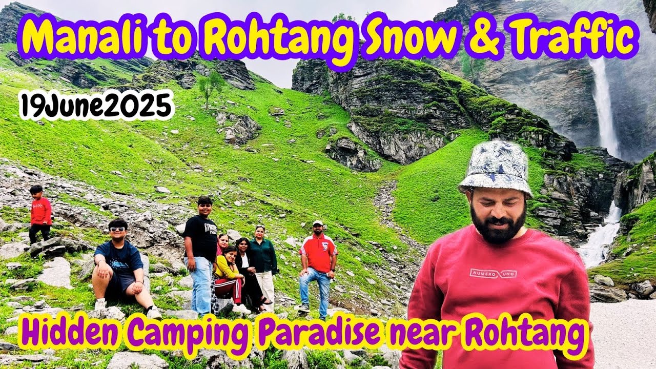 Manali to Rohtang Snow, Road & Traffic Today I Hidden Camping Paradise near Rohtang