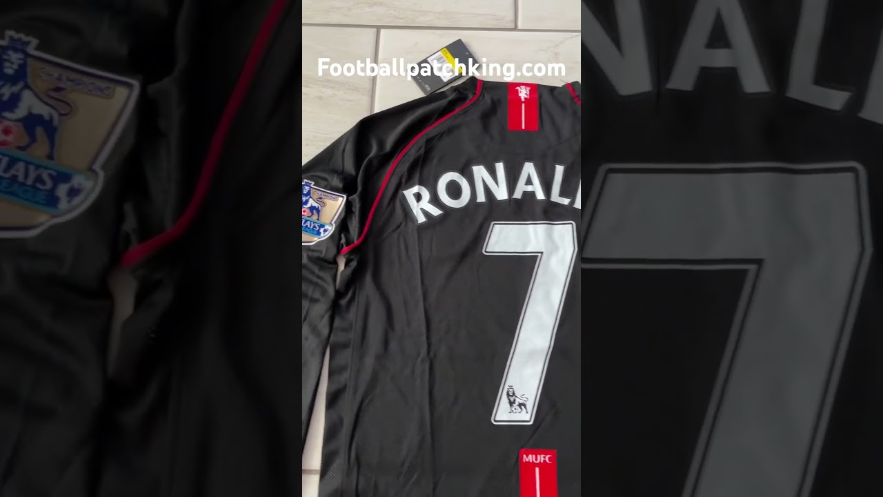 Manchester United 2007/2008 Cristiano Ronaldo Black Long Sleeve Soccer Jersey #manchesterunited #man