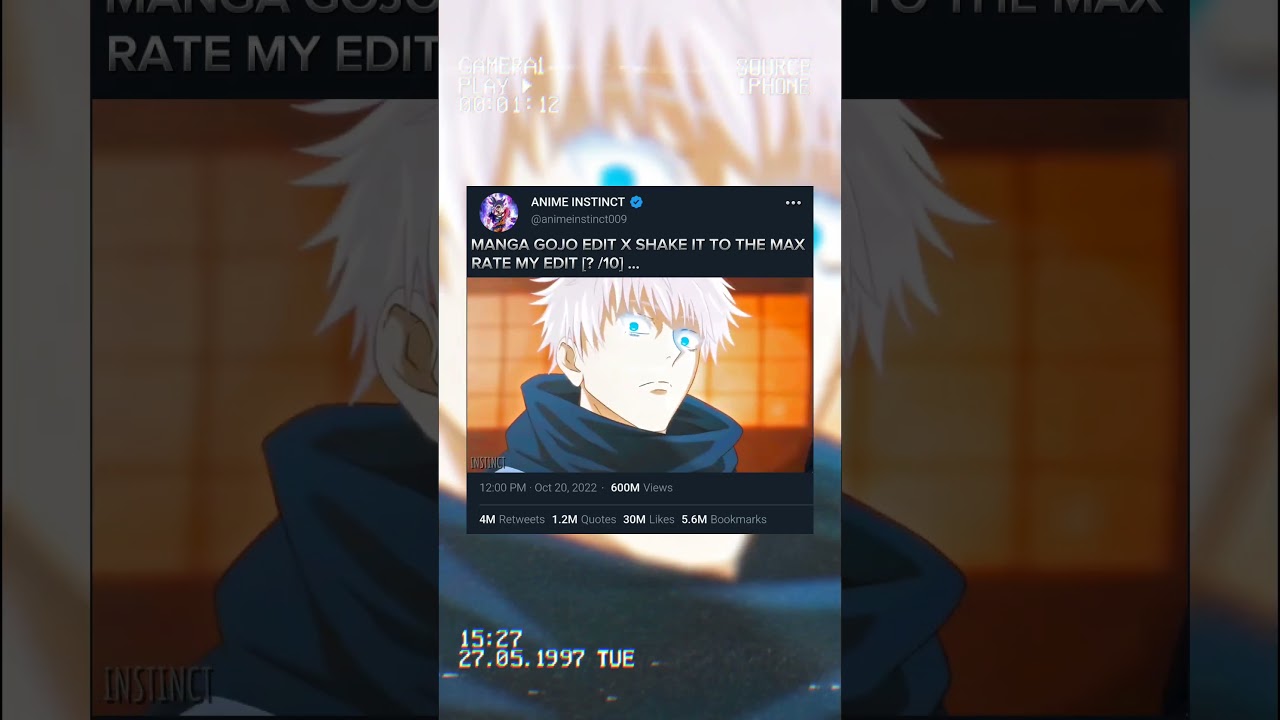 Manga Gojo Edit X Shake It To The Max | #anime #shorts #viral #trendingshorts #youtubeshorts