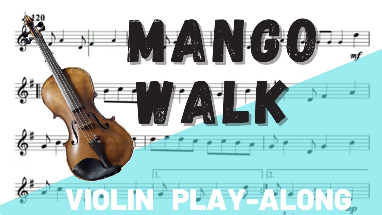 Mango Walk for Solo Violin. Play-Along/Backing Track. Free Music!