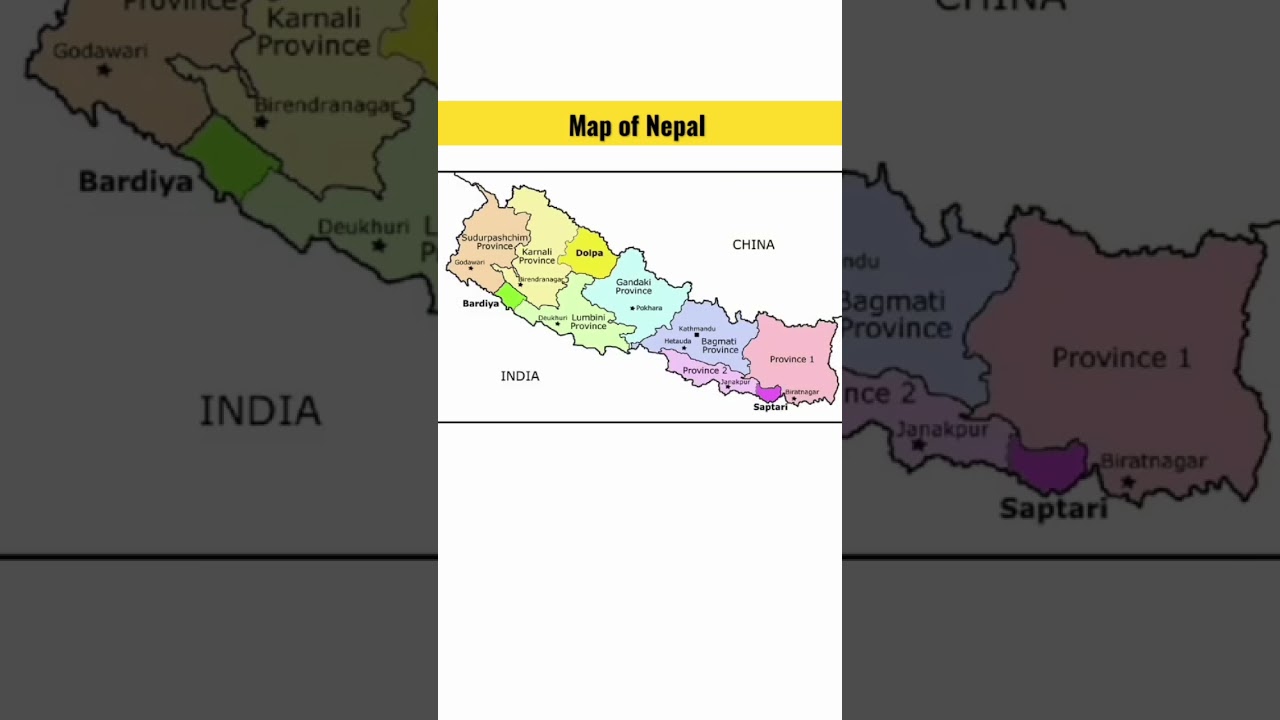 Map of Nepal | #nepal #map #shorts