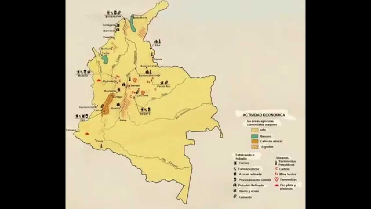 mapa economico de colombia