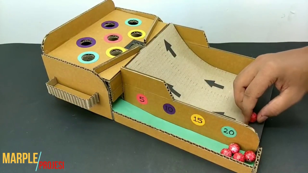 Marble Game - MİSKET OYUNU Karton Projesi Nasıl Yapılır ( SESLİ ANLATIM )