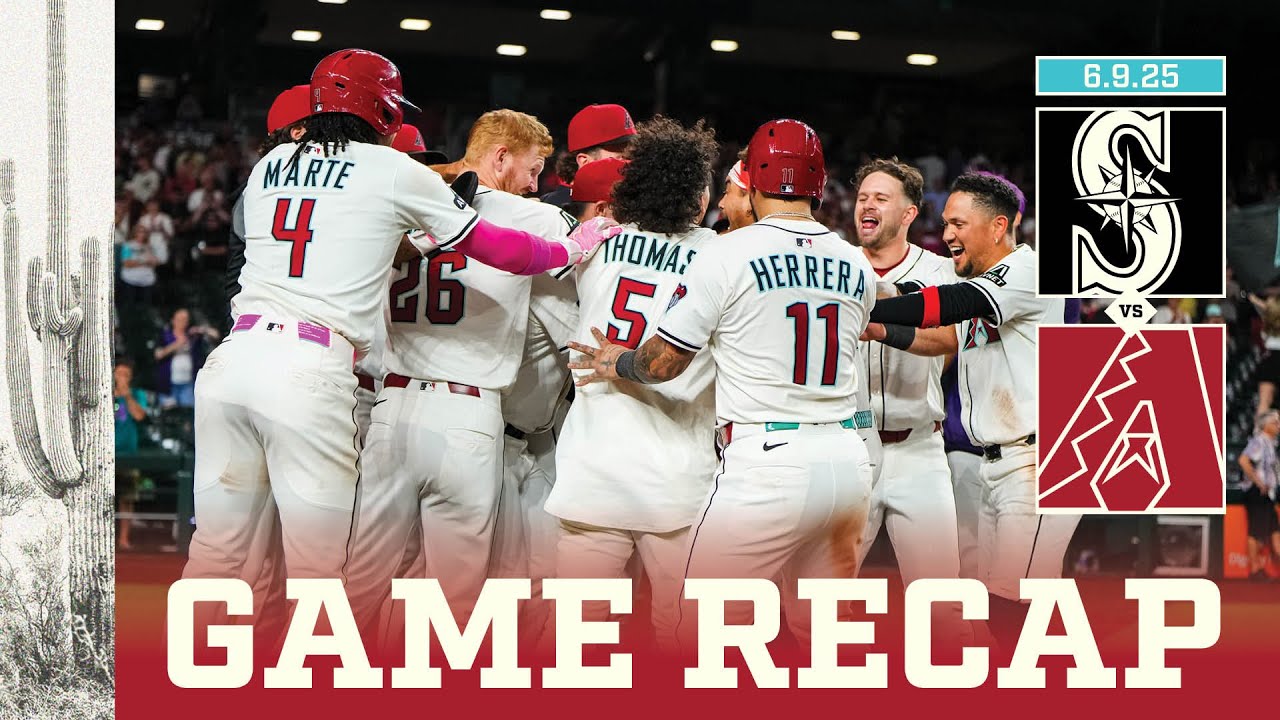 Mariners vs. D-backs Game Highlights (6/9/25) | MLB Highlights | Arizona Diamondbacks