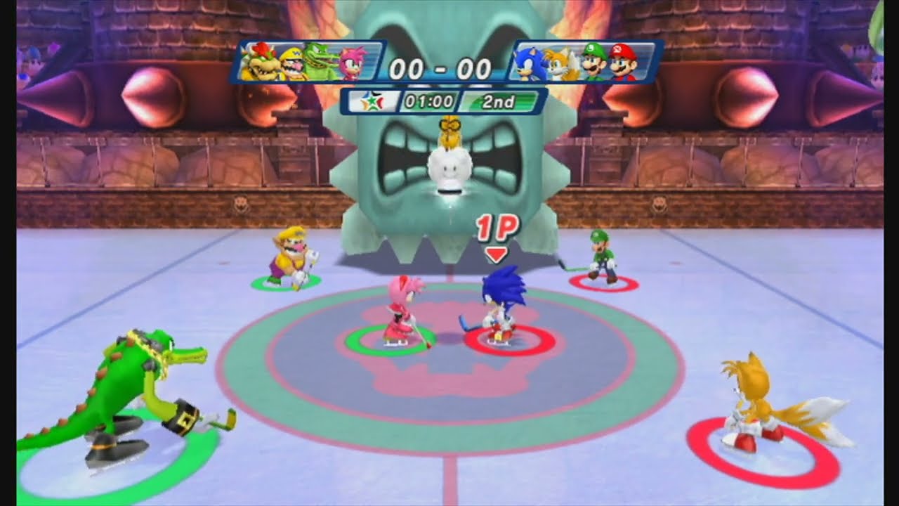 Mario & Sonic at the Olympic Winter Game - Dream Ice Hockey (Sonic Tails Mario & Luigi)