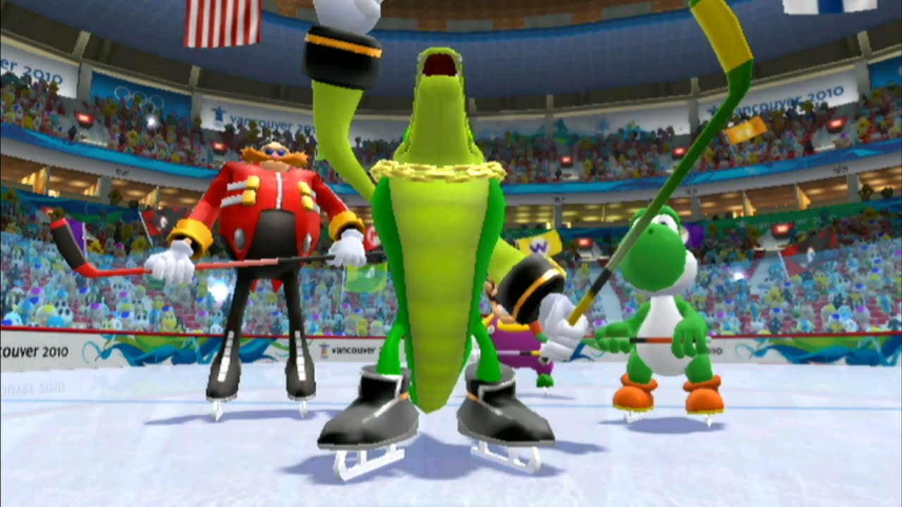 Mario & Sonic at the Olympic Winter Games - Ice Hockey - Team Tails vs Team Vector