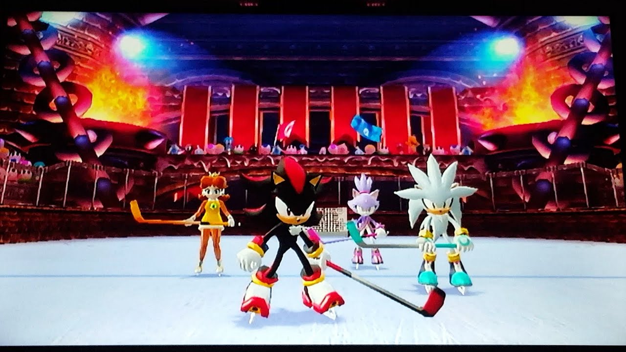 Mario & Sonic at the Olympic Winter Games Dream Ice Hockey 015 (Team Shadow)