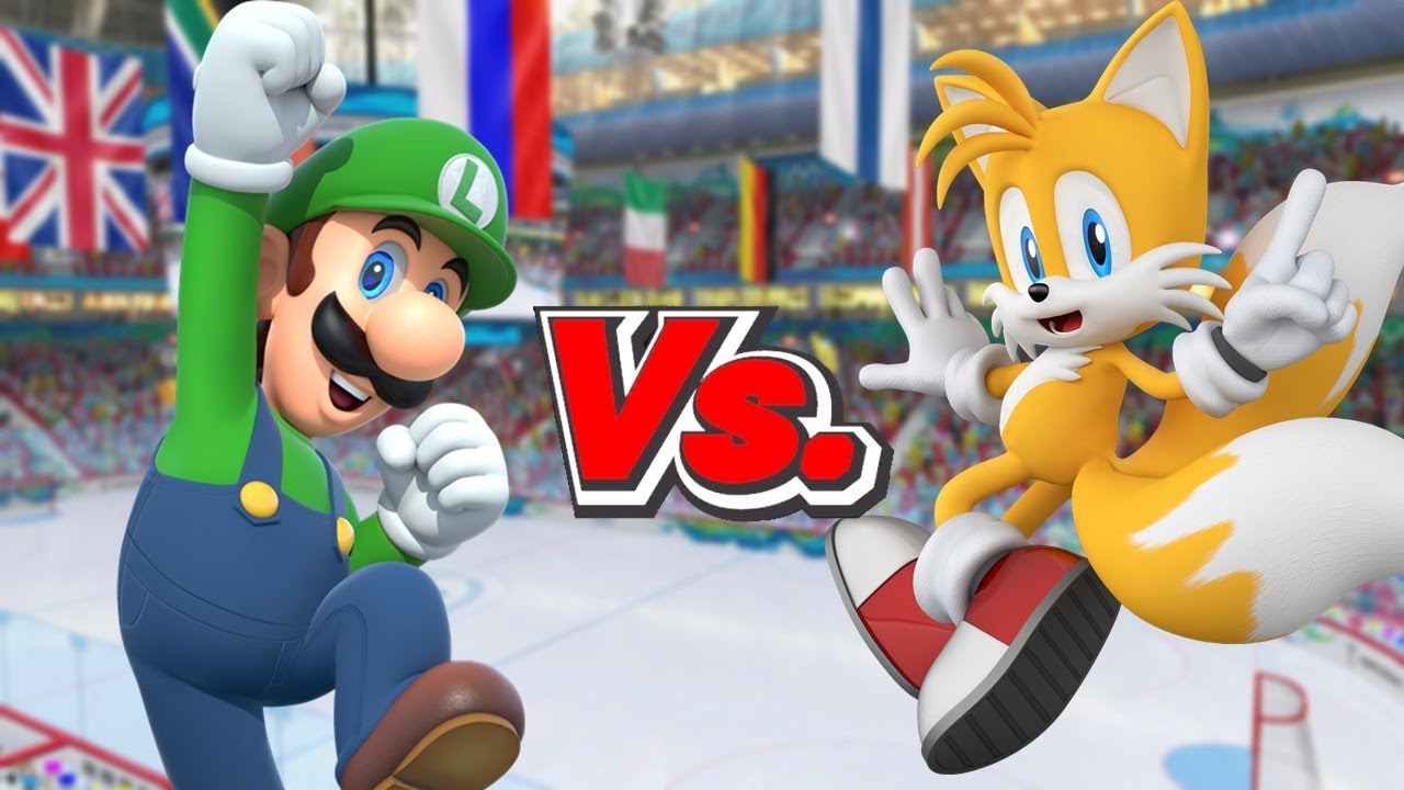 Mario & Sonic at the Vancouver 2010 Olympic Winter Games - Team luigi Vs. Team Tails (Ice Hockey)