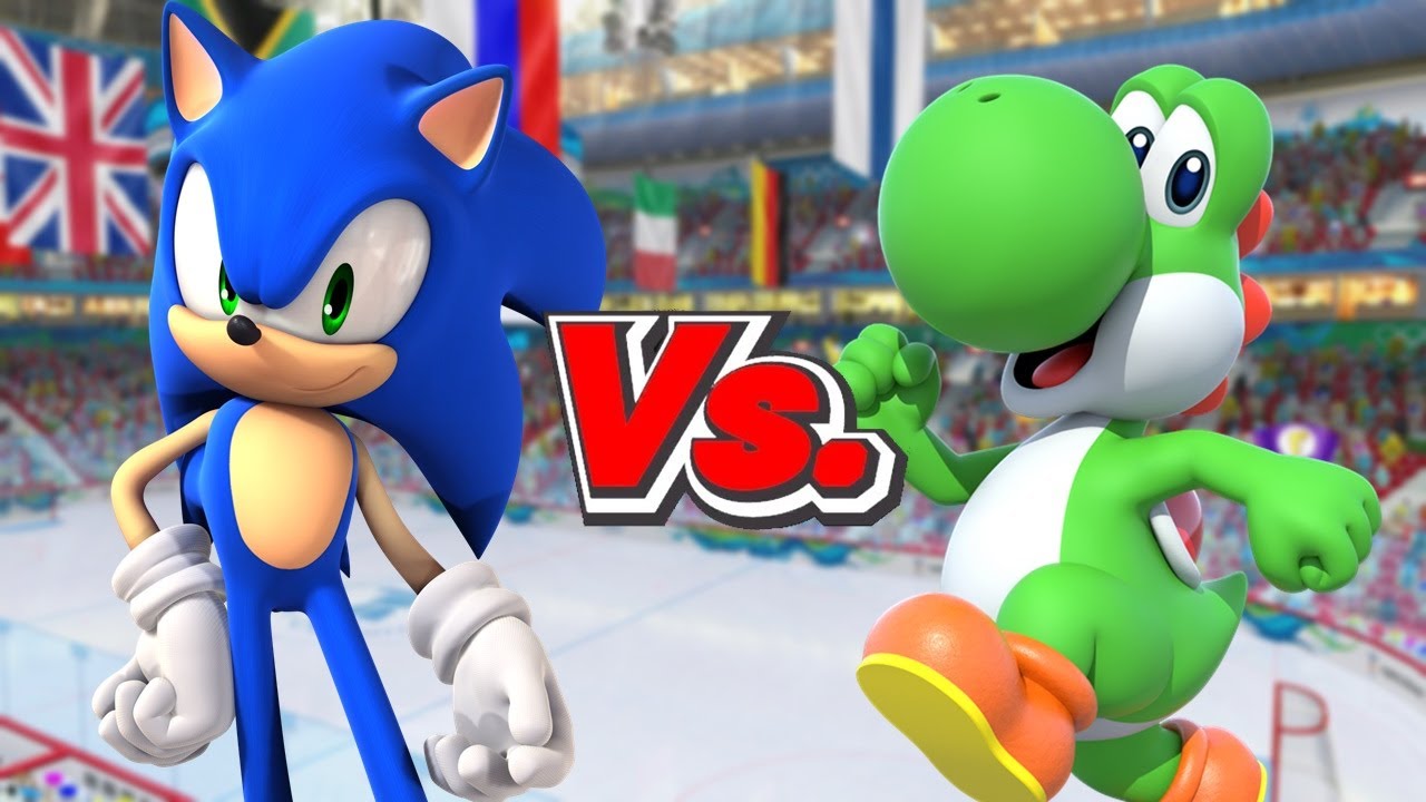 Mario & Sonic at the Vancouver 2010 Olympic Winter Games - Team Sonic Vs. Team Yoshi (Ice Hockey)