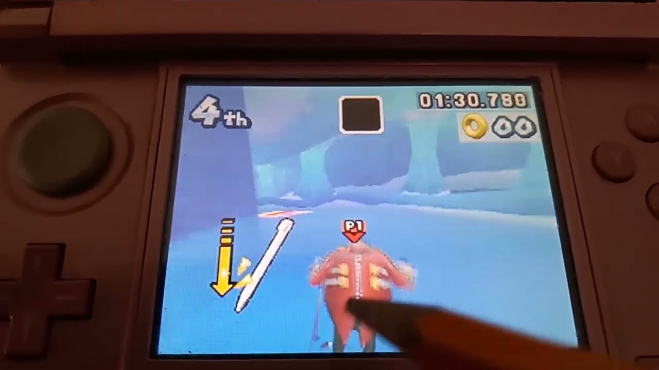 Mario and Sonic at the Olympic Winter Games (DS) Dr Eggman gets Last Place in Ski Cross Racing