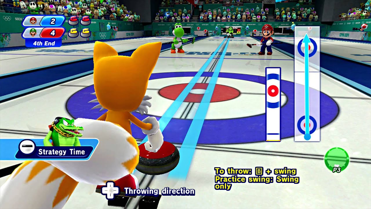 Mario and Sonic at the Sochi 2014 Olympic Winter Games - Part 16: Curling