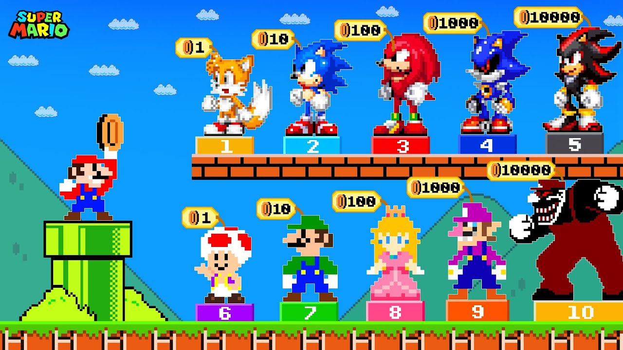 Mario can Buy All Mario Friends Horror and Metal Sonic characters in Super Mario Bros.