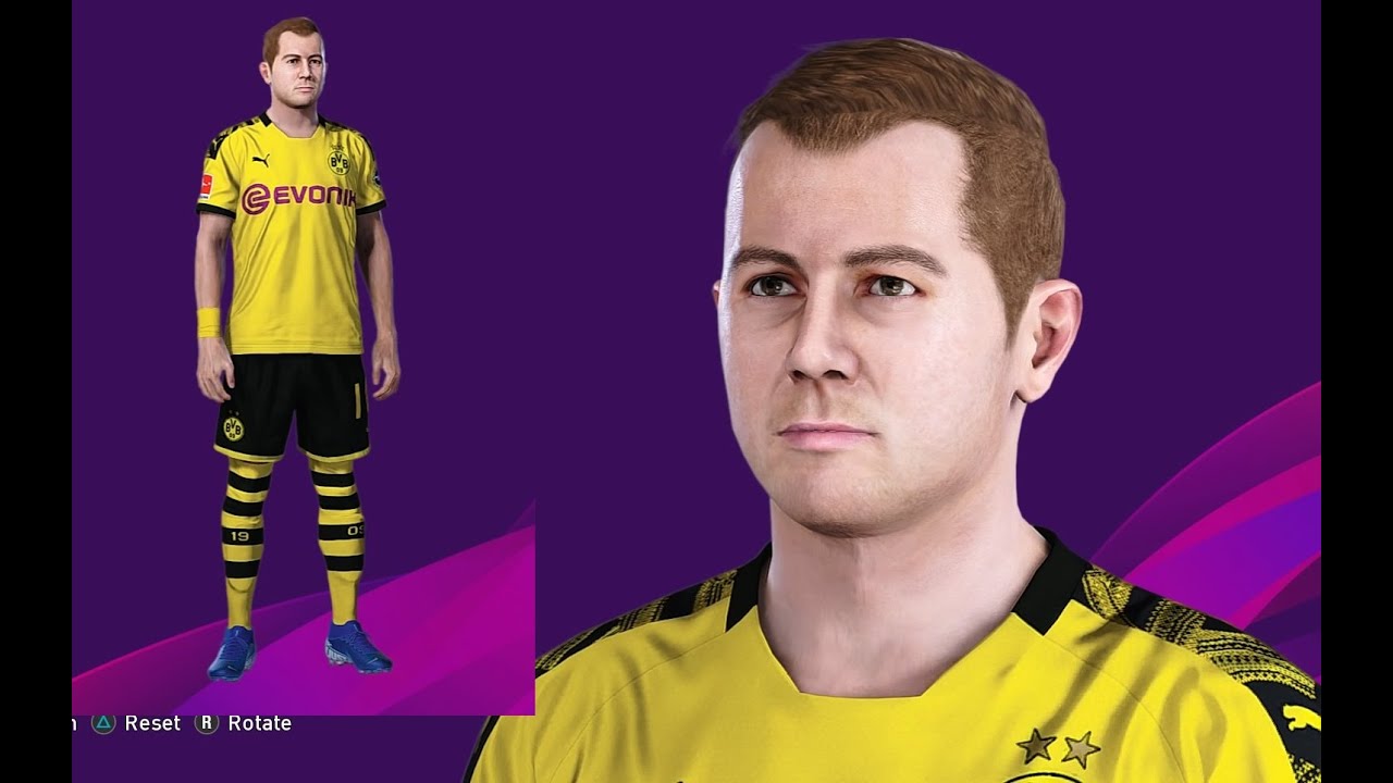 Mario Götze PES 2021 and PES 2020 [PS4] Mario Gotze face