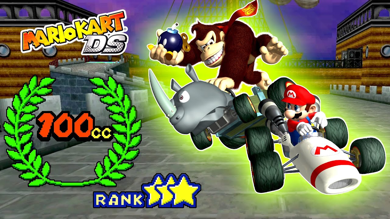 Mario Kart DS - 100cc All Cups (3-Star Rank) [4K]