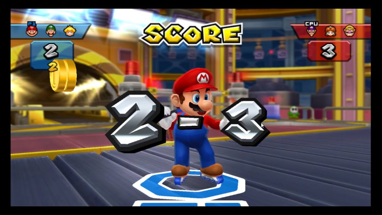 Mario Sports Mix | Hockey | Exhibition | 3 on 3 | Wario Factory | Part 1