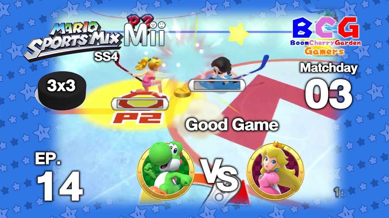 Mario Sports Mix 3x3 Hockey SS4 EP 14 Matchday 03 Yoshi VS Peach