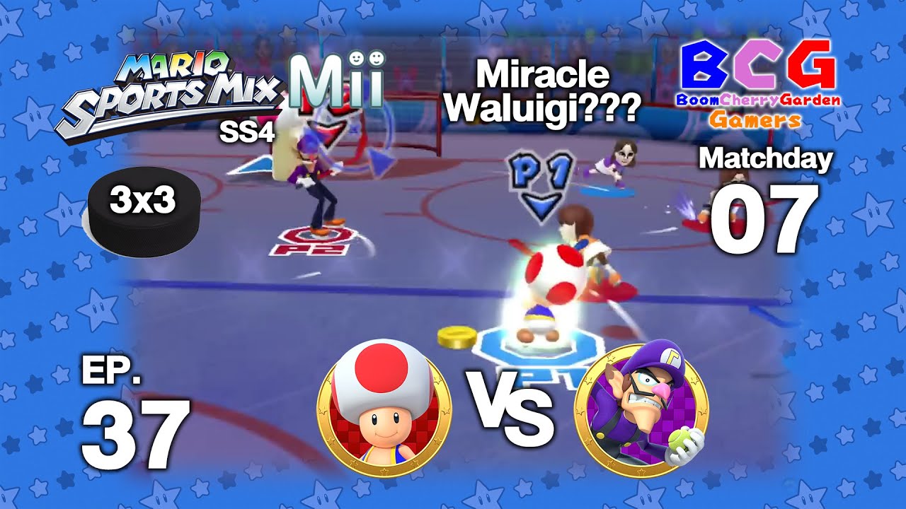 Mario Sports Mix 3x3 Hockey SS4 EP 37 Matchday 07 Toad VS Waluigi