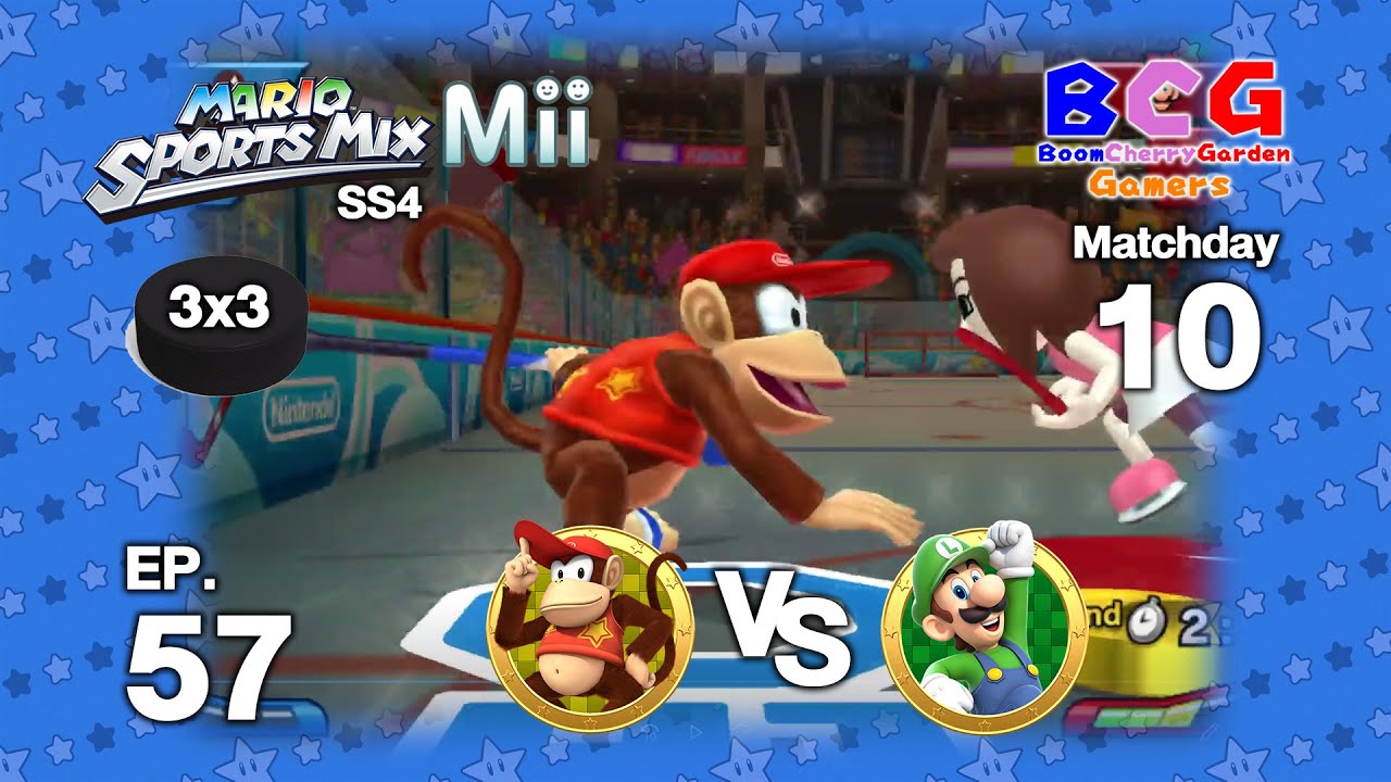 Mario Sports Mix 3x3 Hockey SS4 EP 57 Matchday 10 Diddy Kong VS Luigi
