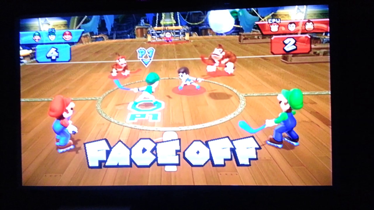 Mario Sports Mix: Diddy Kong vs Luigi Hockey