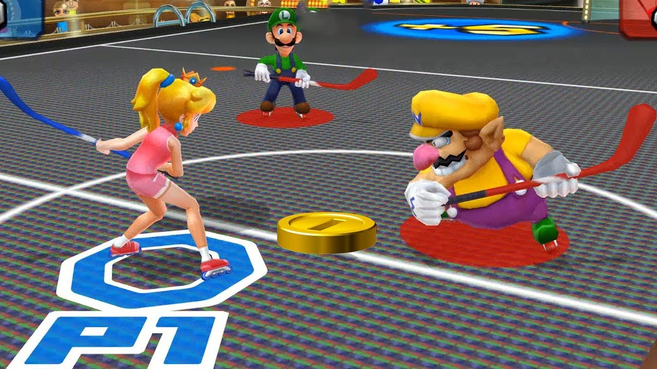 Mario Sports Mix Hockey #19 Tournament Star Cup Hard With Peach, Donkey Kong