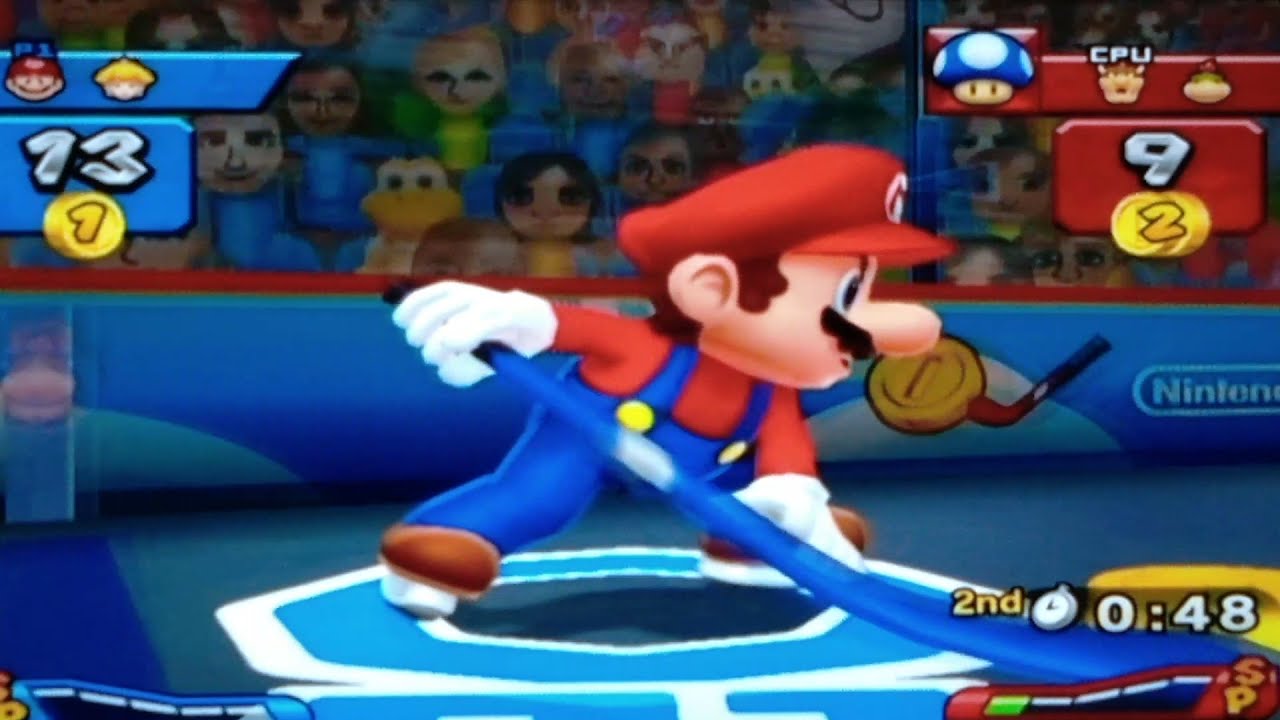 Mario Sports Mix Hockey: Mario & Peach vs Bowser & Bowser Jr