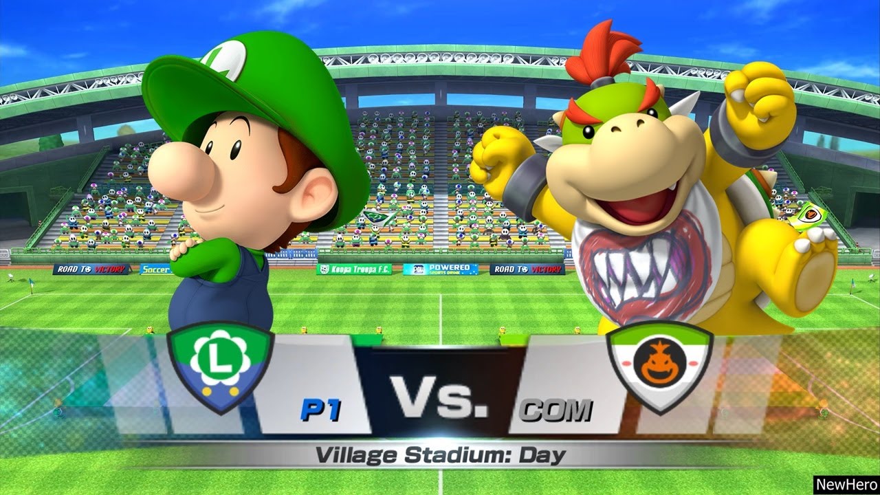 Mario Sports Superstars - Baby Luigi/Baby Mario Vs. Bowser Jr./Bowser