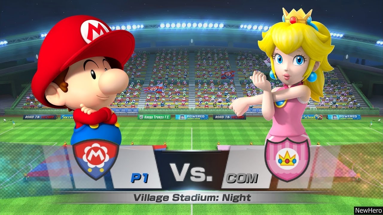 Mario Sports Superstars - Baby Mario/Luigi Vs. Peach/Bowser Jr.