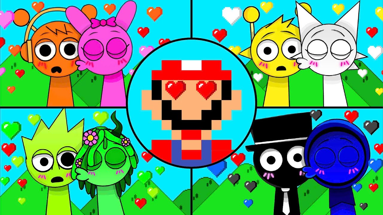 Mario Unlocked Incredibox Sprunki Sinner Edition But EVERYONE's KISSING SUS Kiss Mode