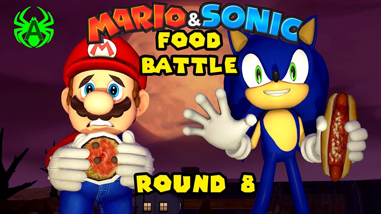 Mario VS Sonic: (Round 8) EPIC Halloween Food Battle!