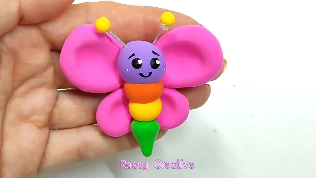 Mariposa en foami moldeable o masa flexible / Centros para moños